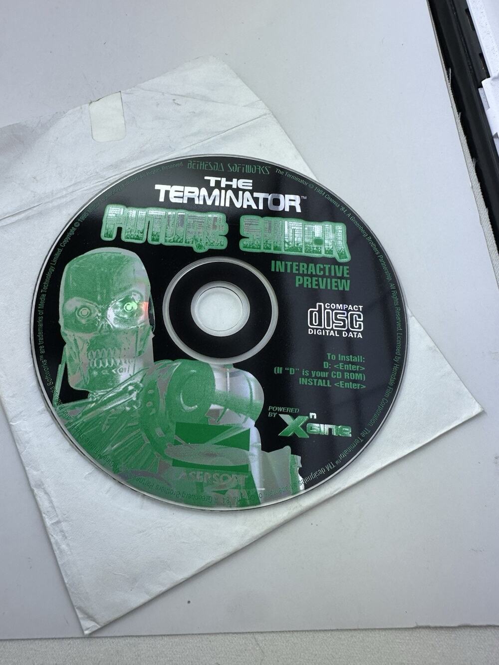 The Terminator: Future Shock Interactive Preview Demo PC CD disc only